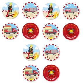 12 Muffinaufleger - Feuerwehr