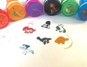 30x Stempel Dinosaurier