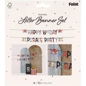 Happy Birthday Banner Piraten Party