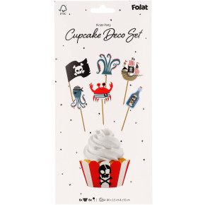 Cupcake Deko Set Piraten Party