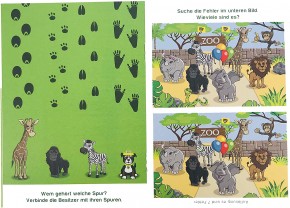 4 Mal- und Rätselhefte Zoo & Zootiere