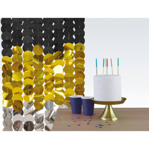 Party Backdrop Gold - Schwarz- Silber