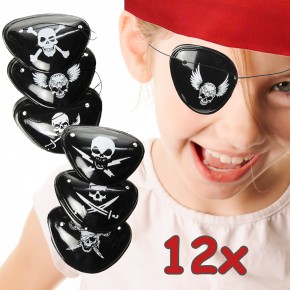 12 Augenklappen Piraten