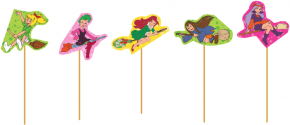 10 Cupcake Deko-Sticks - Bibi Blocksberg