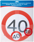 4 Platzsets 40. Geburtstag