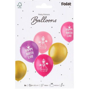 6 Luftballons Pretty Princess