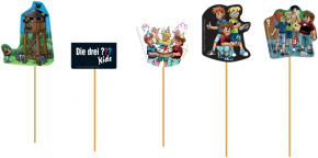10 Cupcake Deko-Sticks - Die drei ??? Kids