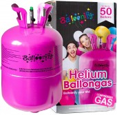 Ballongas-Flasche mit Helium für 50 Ballons + 50 Luftballons