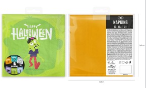 12 Servietten Halloween Monster