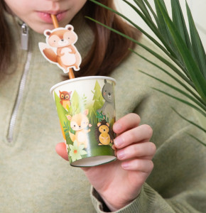 6 Party-Becher Waldtiere