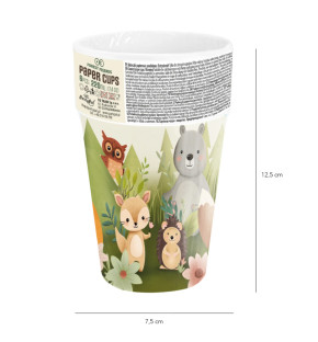6 Party-Becher Waldtiere