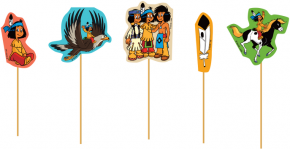 10 Cupcake Deko-Sticks - Yakari