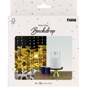 Party Backdrop Gold - Schwarz- Silber