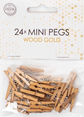 48 Mini Klammern - Gold