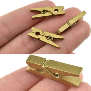 48 Mini Klammern - Gold