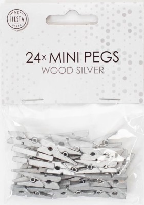 48 Mini Klammern - Silber