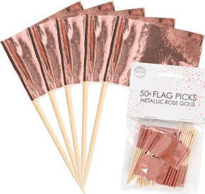 50 Flaggenpicker Rosegold