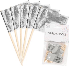 50 Flaggenpicker Silber